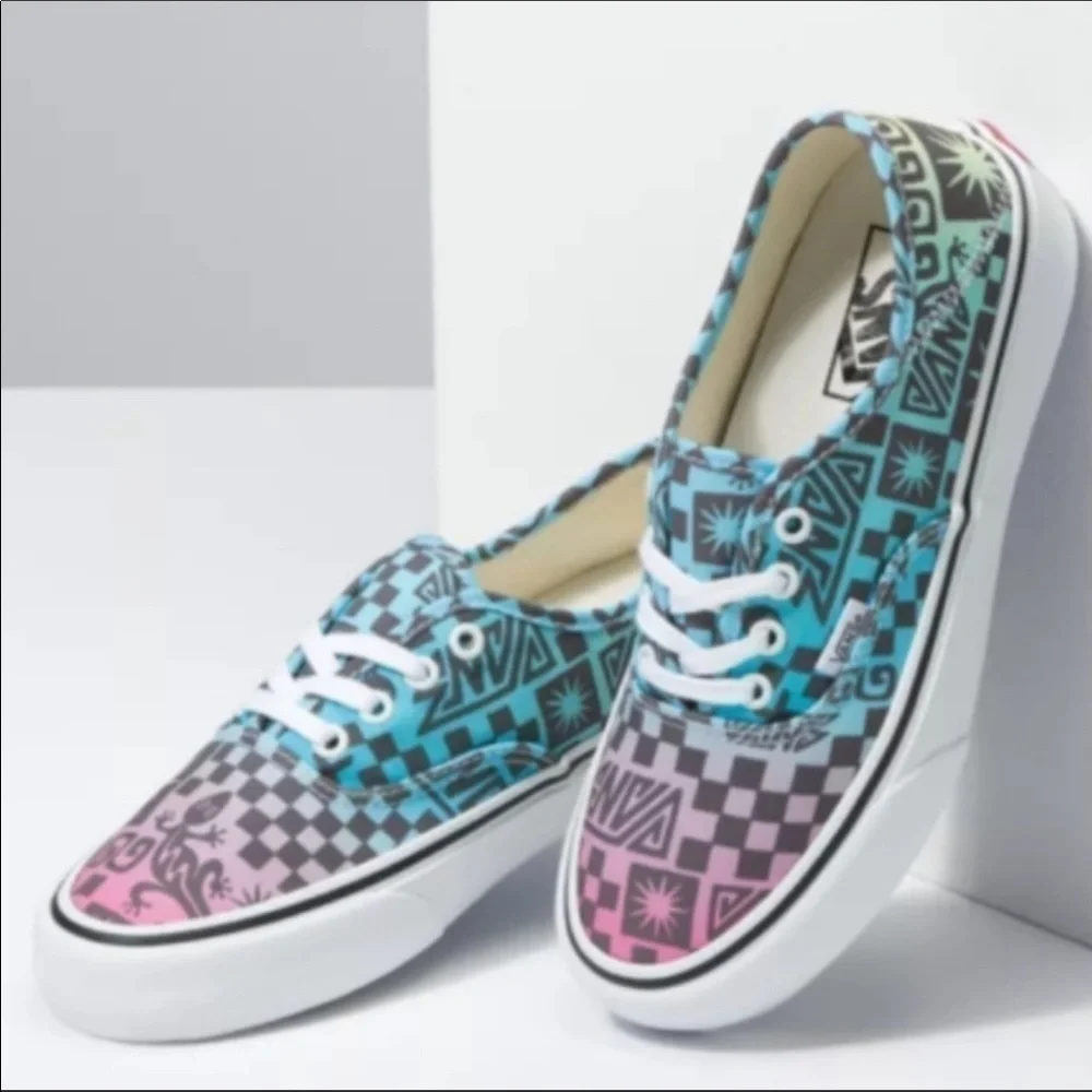 Vans Authentic SF Tribal Check‎ Multicolor Sneaker Size 6 Women